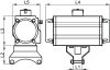 Actionneur pneumatique avec patte de fixation - Schéma 2