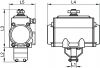 Actionneur pneumatique avec patte de fixation - Schéma