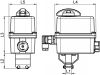 Actionneur électrique ER+ avec patte de fixation - Schéma