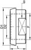 Adaptateur réduit douille DIN / taraudage BSP - Schéma