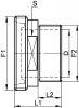 Adaptateur nez fileté DIN / filetage BSPP - Schéma