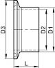 Ferrule clamp DIN / métrique à souder - Schéma