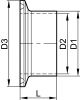 Ferrule clamp SMS à souder - Ra 0,8 - Schéma