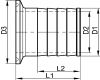 Ferrule clamp SMS cannelée - Schéma