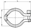 Collier clamp double articulation - Schéma