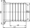 Ferrule clamp ISO cannel&eacute;e - Sch&eacute;ma