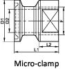 Ferrule micro-clamp ou mini-clamp taraudage BSP - Sch&eacute;ma