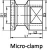 Ferrule micro-clamp ou mini-clamp taraudage BSP - Sch&eacute;ma