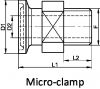 Ferrule micro-clamp ou mini-clamp filetage BSP - Sch&eacute;ma