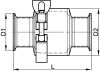 Clapet anti-retour bouts clamp - Schéma