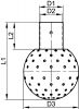 Boule de lavage avec plat sous collerette - Schéma