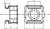 Ecrou en cage cage inox / ecrou acier zingué (Diagrama)