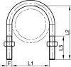 Etrier fileté pour tube ISO - Schéma