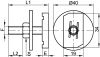 Double écrou coulissant pour rail profil Strut - Schéma