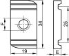 Ecrou coulissant pour rail profil Strut - Schéma