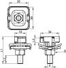 Double écrou coulissant pour rail profil Strut - Schéma