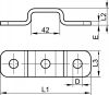 Cross connector for strut shaped rail - stainless steel 316 - ultraprotect® steel (Schema #2)