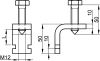 Crampon de fixation pour rail profil Strut - Schéma