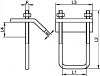 Etrier de fixation pour rail profil C - Schéma