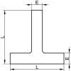 T bar - stainless steel 1.4307 - 1.4571 (Schema)