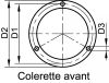 Skirt and mounting bracket for pressure gauge + cofrac certificate collerette et étrier de fixation + certificat cofrac (Schema)