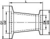 R&eacute;duction conique &agrave; bride ISO-KF - Sch&eacute;ma