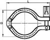 Collier clamp double articulation (Schéma)