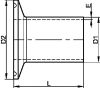 Ferrule clamp longue à souder (Schéma)