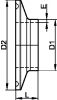 Ferrule clamp courte à souder (Diagrama)