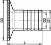 Clamp hose adapter - stainless steel 316l (Schema)