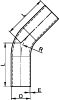 45º welding bend - stainless steel 316l (Schema)