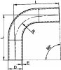 88º welding bend - stainless steel 316l (Schema)