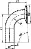 Coude 88º clamp / à souder (Diagrama)