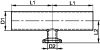 Welding tee - short and reduced clamp sleeve - stainless steel 316l (Schema)