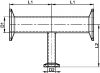 Té clamp à manchette réduite (Diagrama)