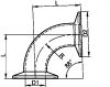 88º clamp bend - stainless steel 316l (Schema)