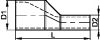 Réduction excentrique forgée à souder (Schéma)