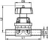 Manual pc diaphragm valve bw - stainless steel cf3m (316l) (Schema)