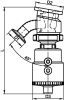 Vanne de fond de cuve 10° à membrane pneumatique (Diagrama)