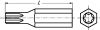 Embout pour vis empreinte six lobes - acier (Diagrama)