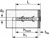 Facade plug with flat collar and hexagon head screw 6 lobes - zinc plated steel (Schema)