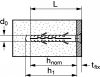 Facade plug with collar and countersunk head screw - zinc plated steel (Schema)