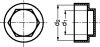 Capuchon plastique (vis ø 6,3) plastique p.a  6.6 (Diagrama)