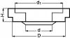 Support for screw - plastic pa 6.6 plastique p.a  6.6 (Schema)