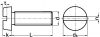 Slotted cheese head screw - plastic p.a 6.6 - din 84 plastique p.a  6.6 - din 84 (Schema)