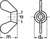 Wing nut - plastic p.a 6.6 plastique p.a  6.6 (Schema)