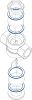 Gasket kit for sight flow indicator 58843 58843 (Schema)