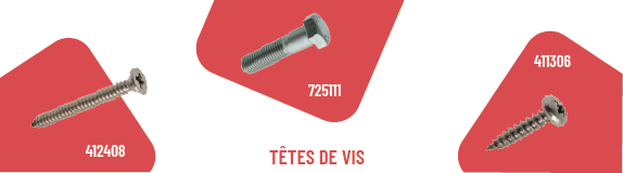 Différentes têtes de vis Différentes têtes de vis