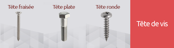 Différentes têtes de vis