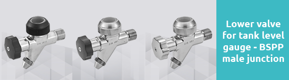 Lower valve with male BSPP fitting/connector - béné inox